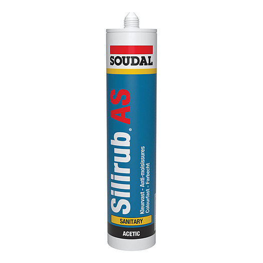Soudal Silirub AS silicone sanitaire Visuel 1 principal Soudal Silirub AS silicone sanitaire Visuel 1 principal